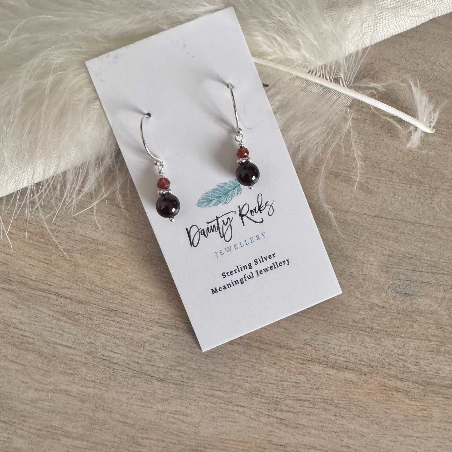 Garnet Earrings Sample Collection 3mm & 6mm garnet