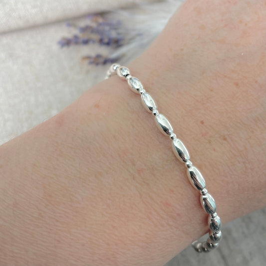 Silver Bracelet For Woman, Layering bracelets