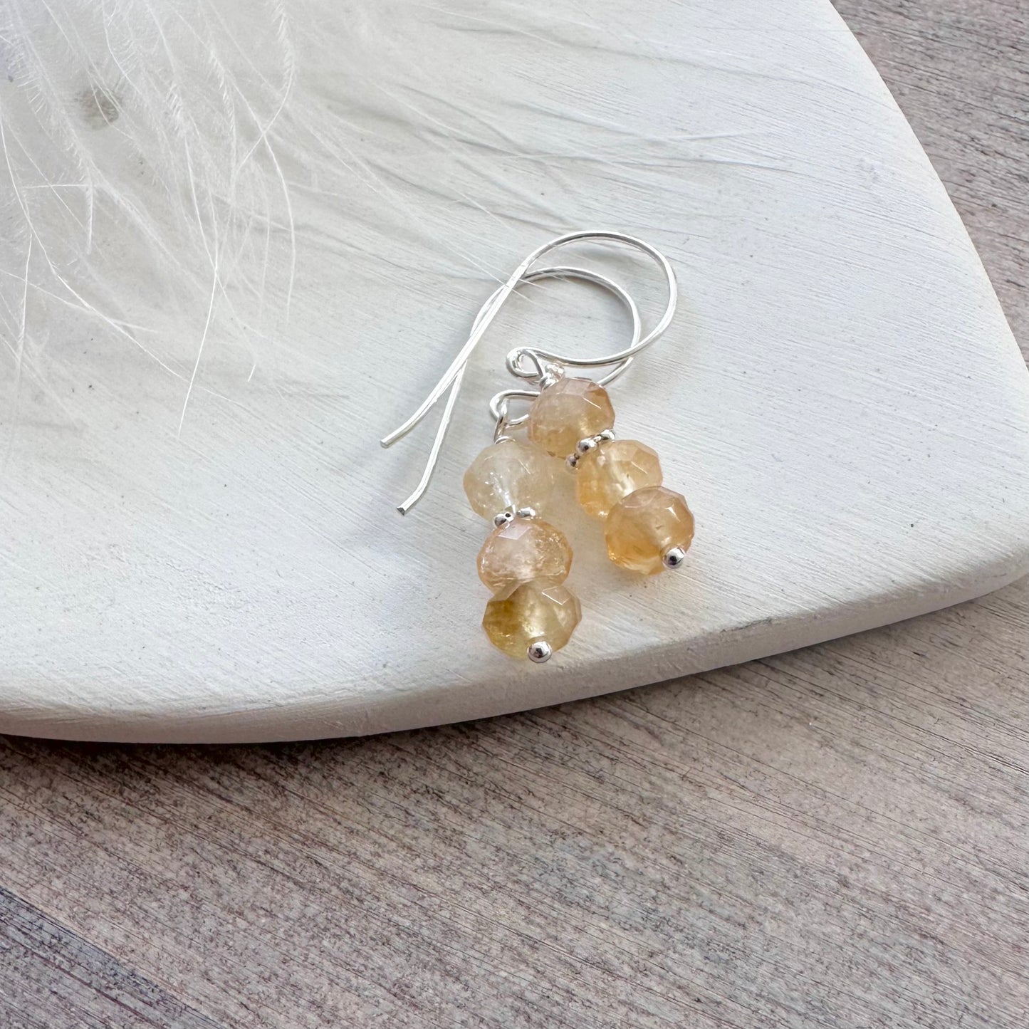 November Birthstone Earrings, Citrine Jewellery