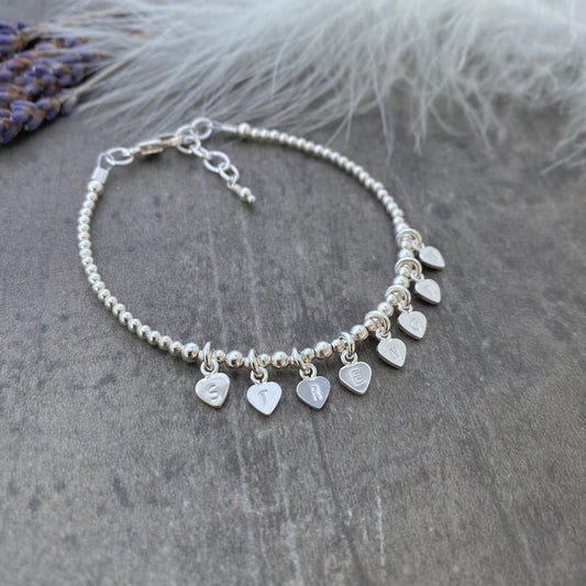 Dainty STRENGTH Bracelet in Sterling Silver, Positive Word Bracelet