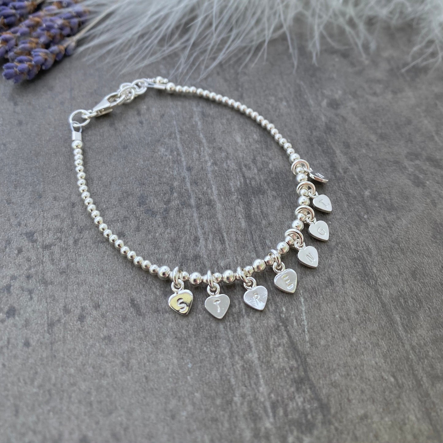 Dainty STRENGTH Bracelet in Sterling Silver, Positive Word Bracelet