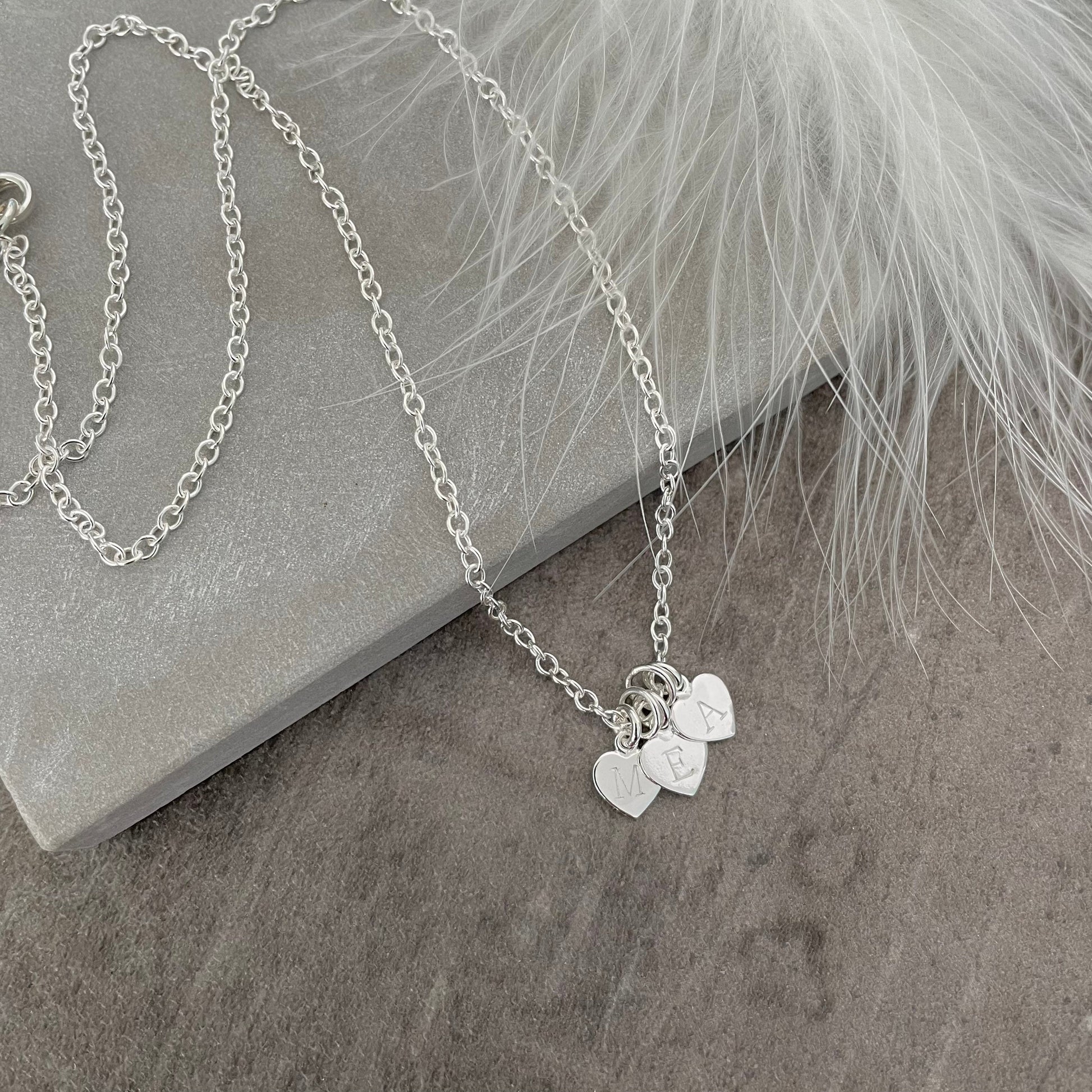 Dainty Personalised Initial Necklace in Sterling Silver