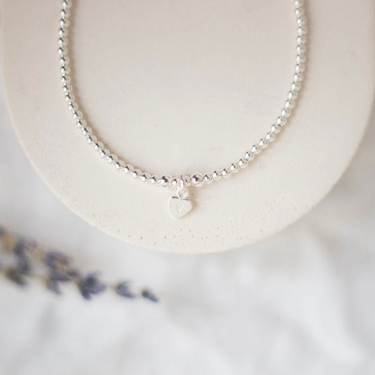 Delicate Personalised Initial Bracelet in Silver