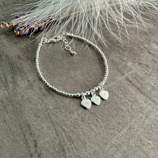 Family Initial Bracelet in Sterling Silver