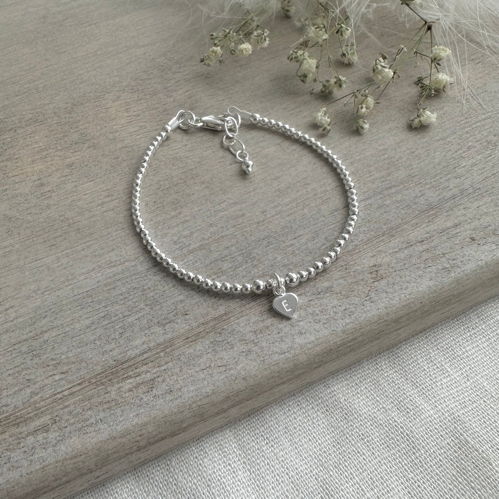 Stretchy Birthday Bracelet, Age Bracelet in Sterling Silver for Birthday Gift 18th 21st 30th 40th 50th 60th