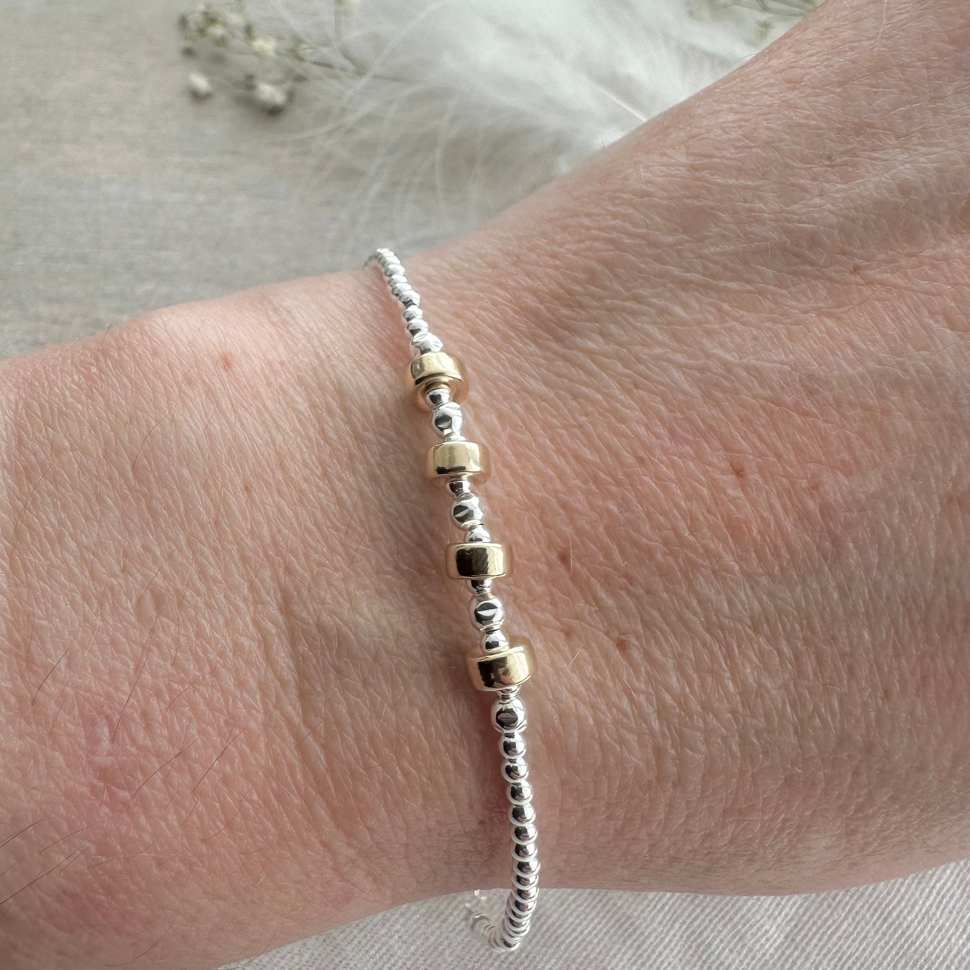 4 Decade Bracelet 40th Birthday Jewellery Gift for Her in Sterling Silver