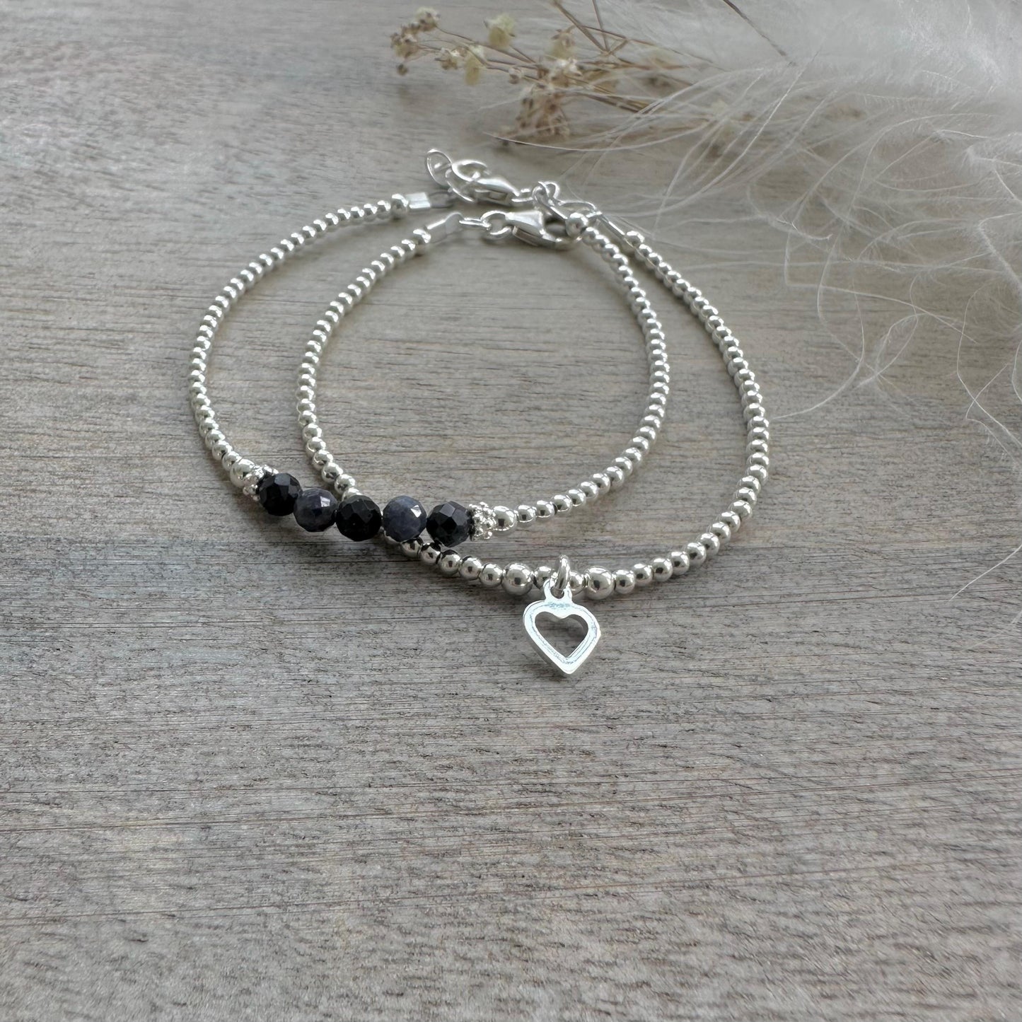 Set of Sapphire Bracelets, September Birthstone