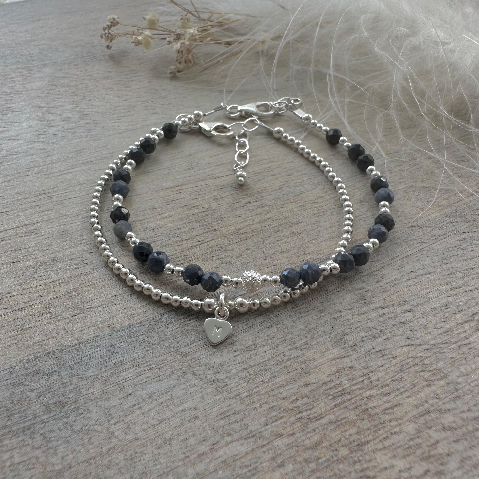 Set of Sapphire Bracelets, September Birthstone