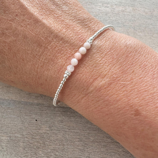 Pink Opal Bracelet, October Birthstone Jewellery