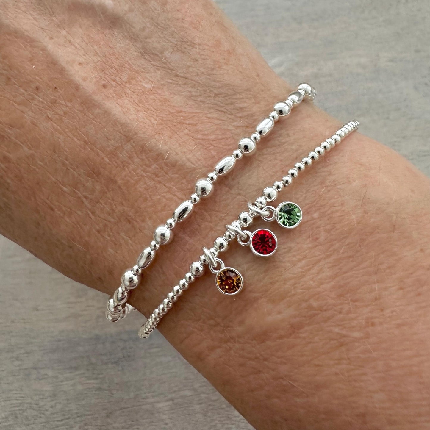 Crystal Birthstone Bracelet Set For Mums for Mothers Day & Christmas, Family Birthstone Jewellery Sentimental Gifts