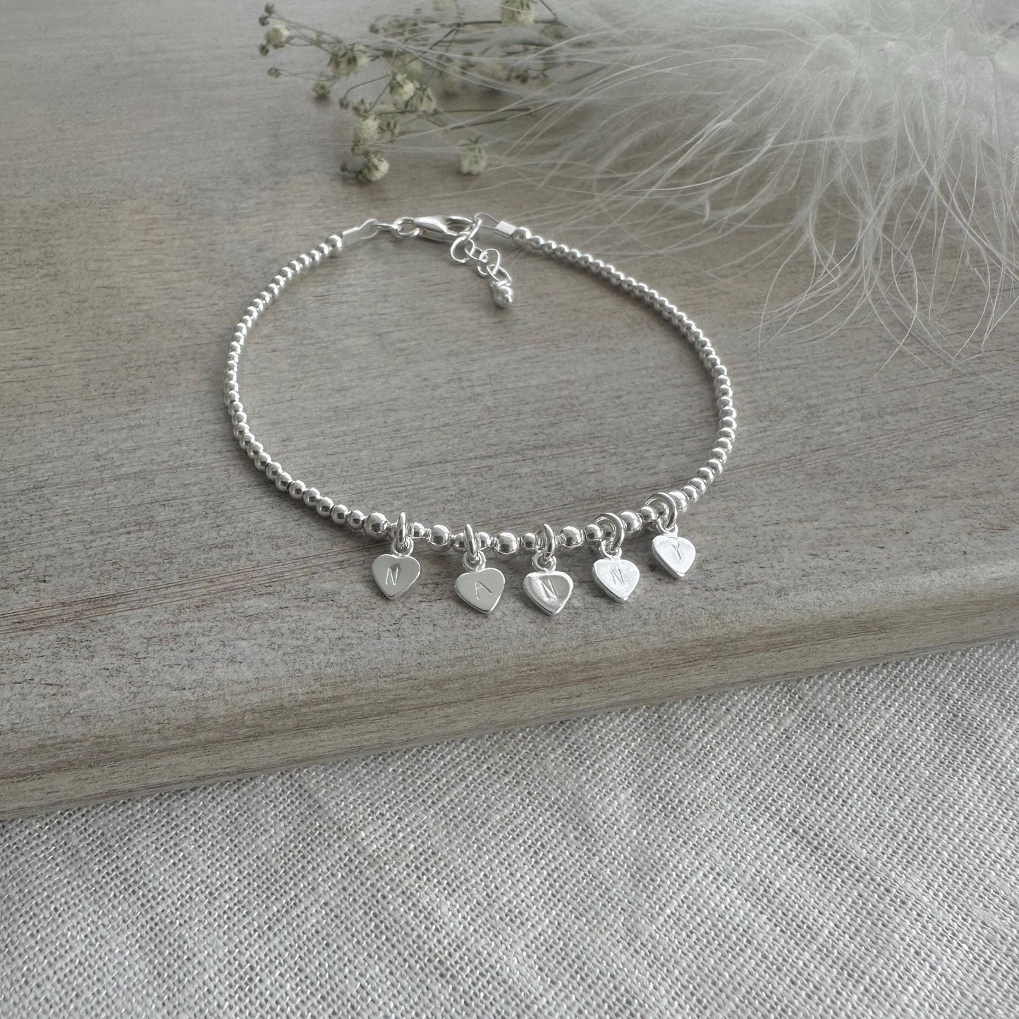 Nanny Charm Bracelet, Nanny Christmas gift, Sterling Silver Jewellery for Grandma, Mother’s Day gift