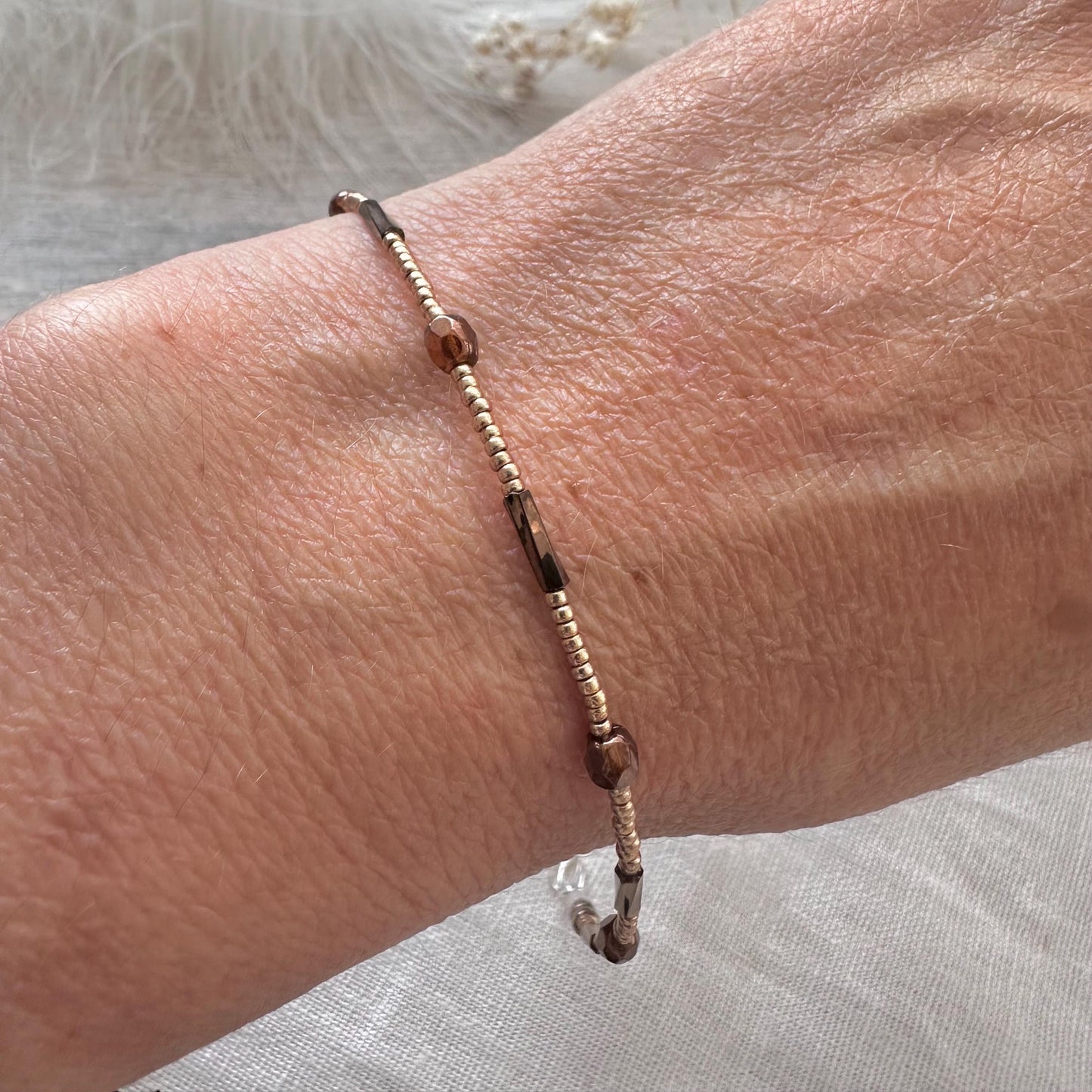 Autumn Colours Bracelet with seed beads v3