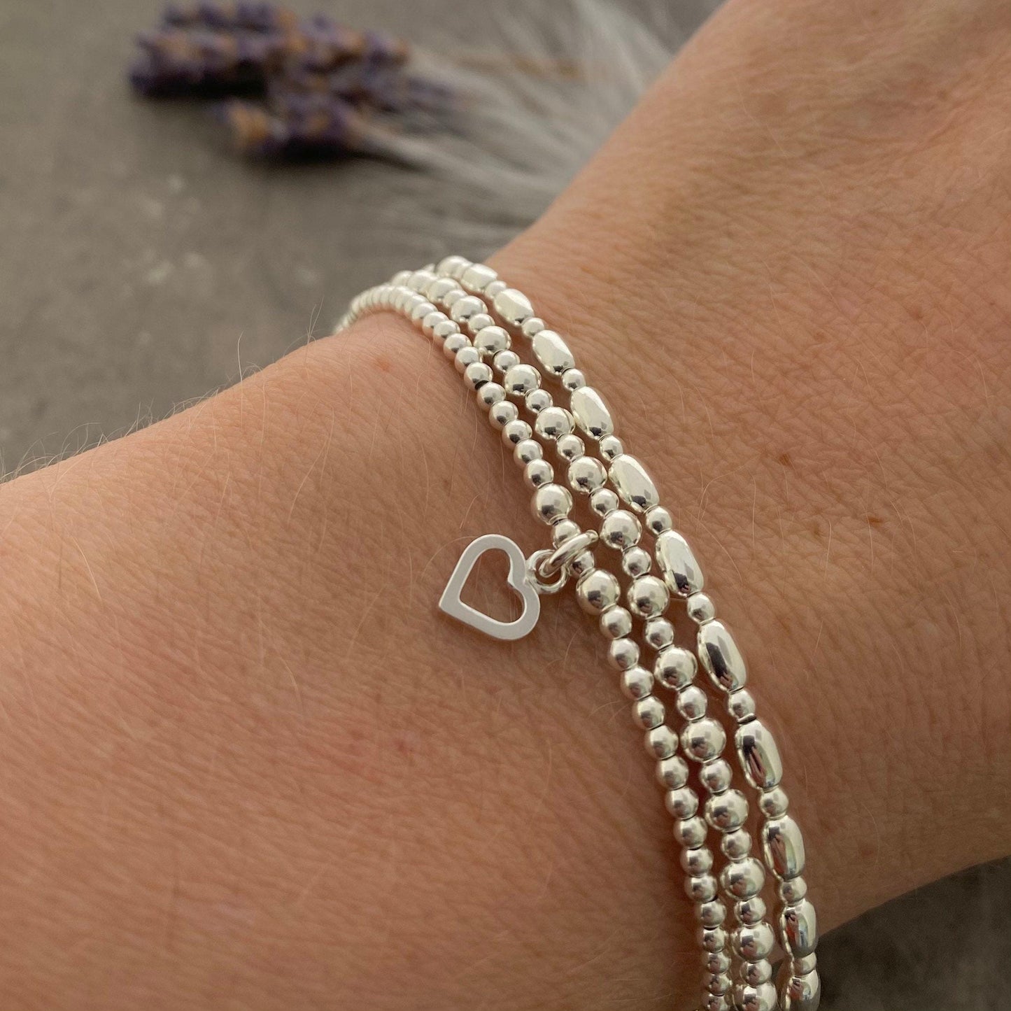 Silver Stacking Bracelet Set, Sterling Silver Bracelets