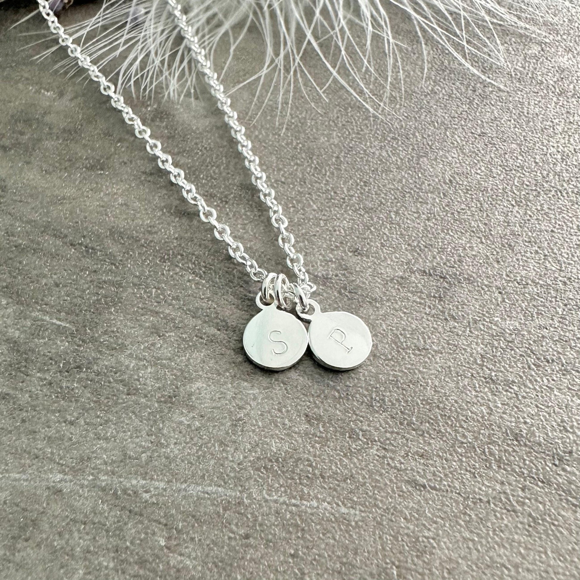 Personalised Family Initial Disc Necklace, Childrens Initials Necklace