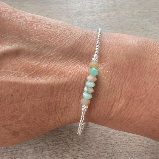 Green Opal Bracelet, October Birthstone Jewellery