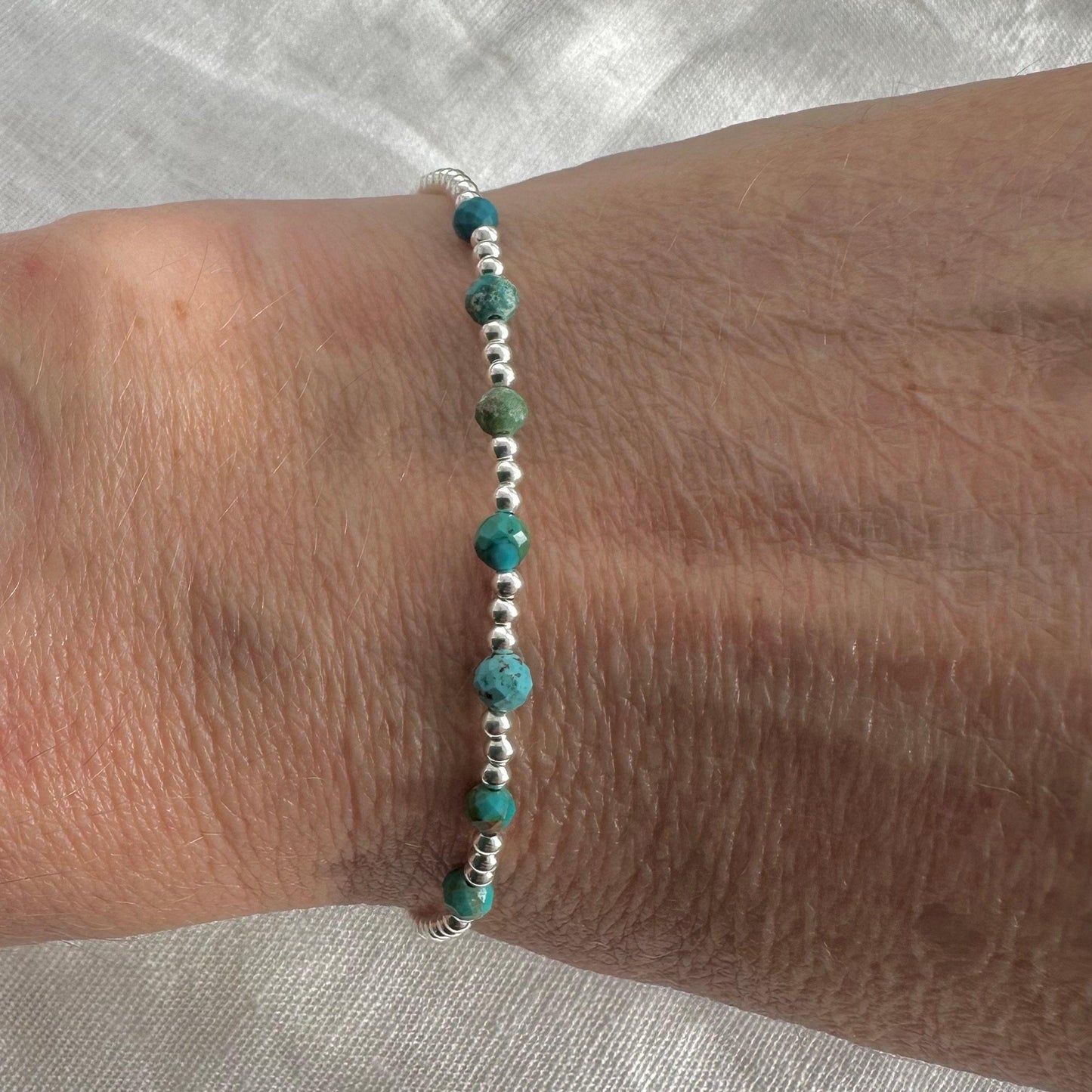 December Birthstone Turquoise Sterling Silver Bracelet