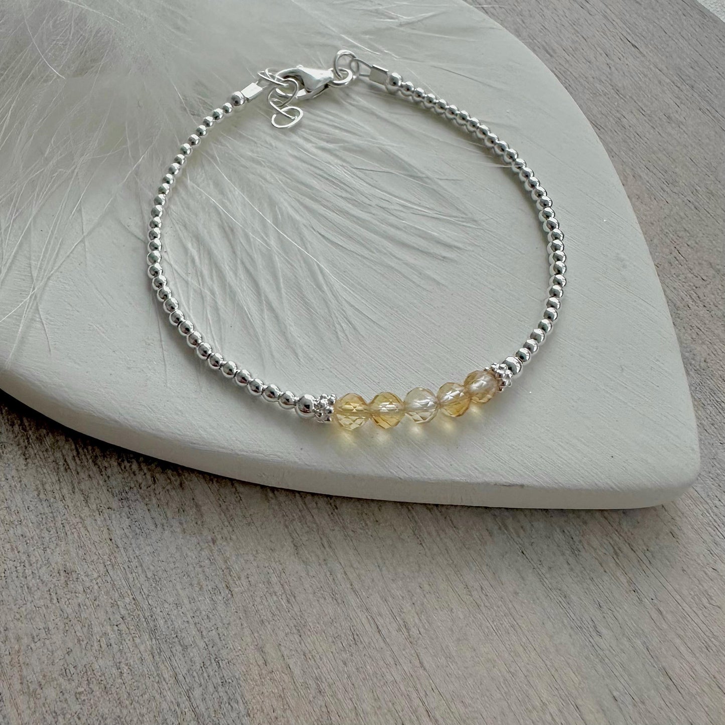 Yellow Citrine Bracelet, November Birthstone