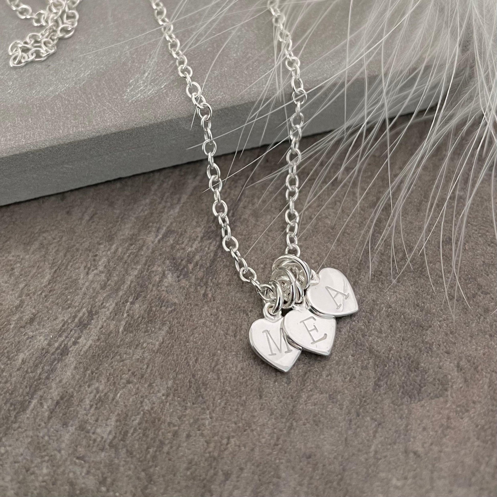 Dainty Personalised Initial Necklace in Sterling Silver