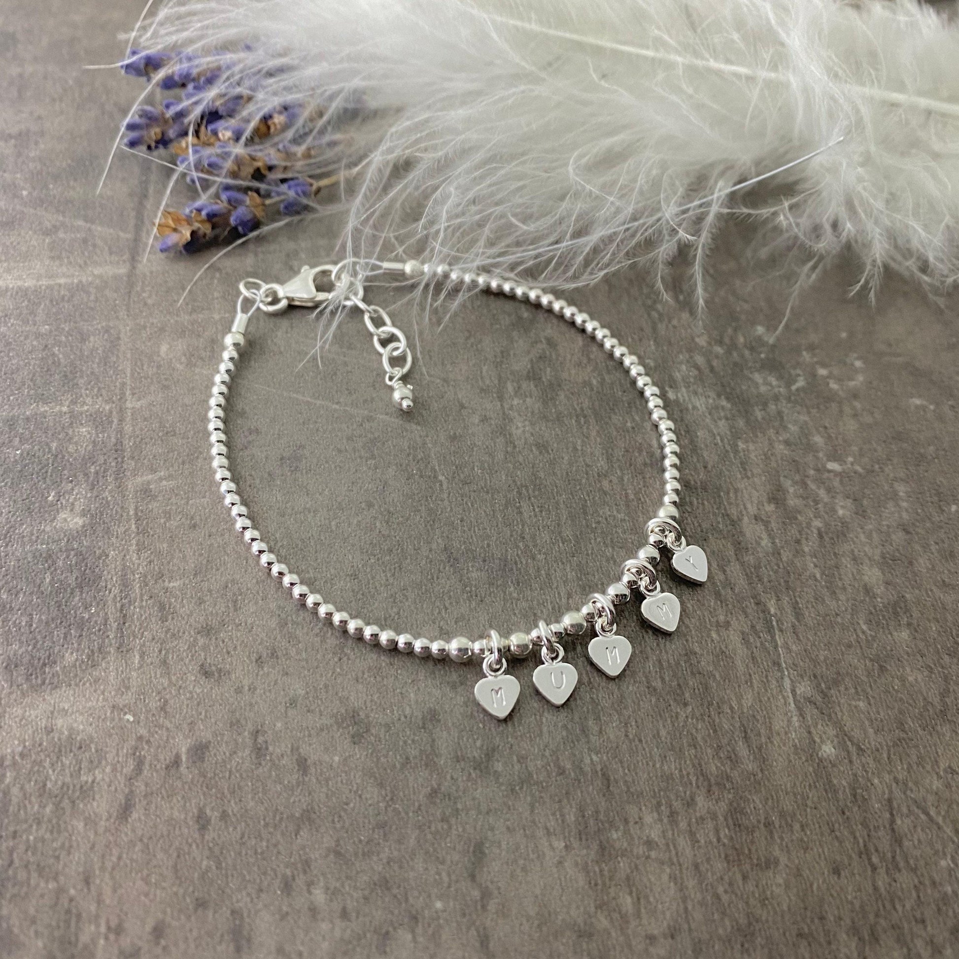 Dainty Mummy Charm Bracelet, Mothers Day Gift