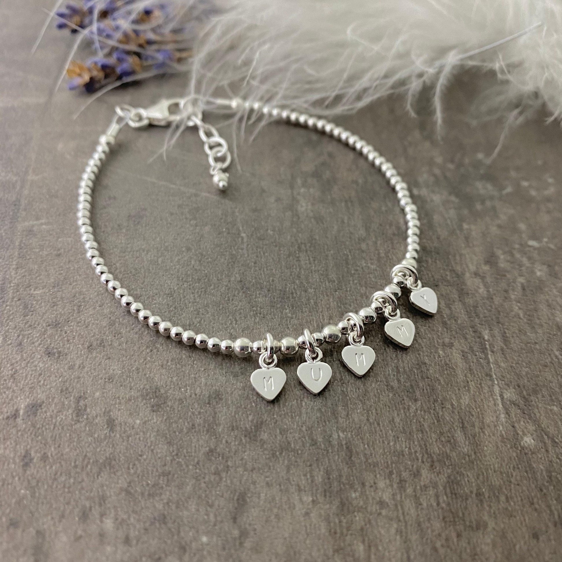 Dainty Mummy Charm Bracelet, Mothers Day Gift