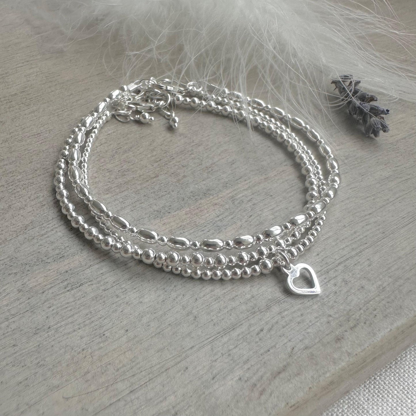 Silver Stacking Bracelet Set, Sterling Silver Bracelets