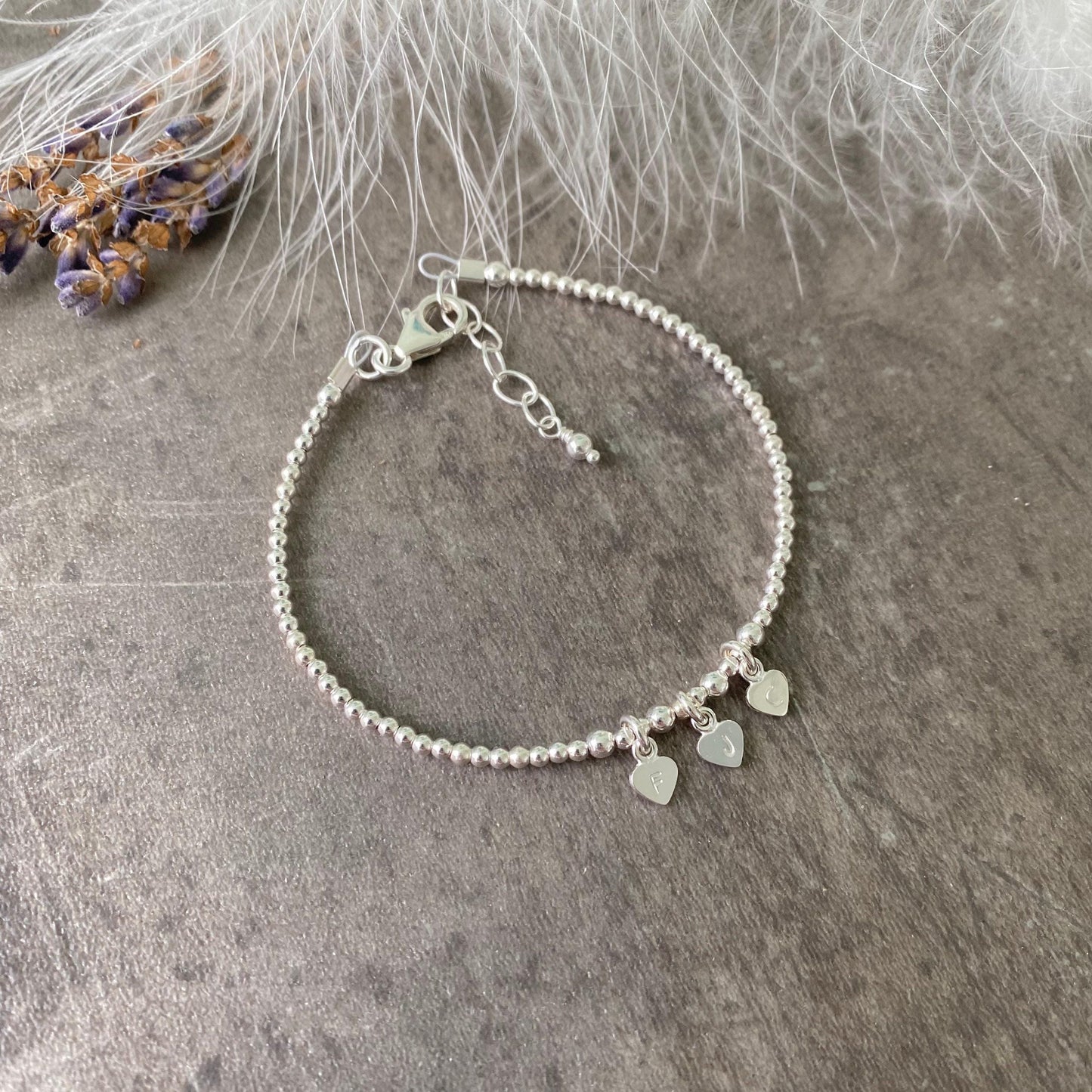 Dainty Grandmother Bracelet, Personalised Family Initials Bracelet