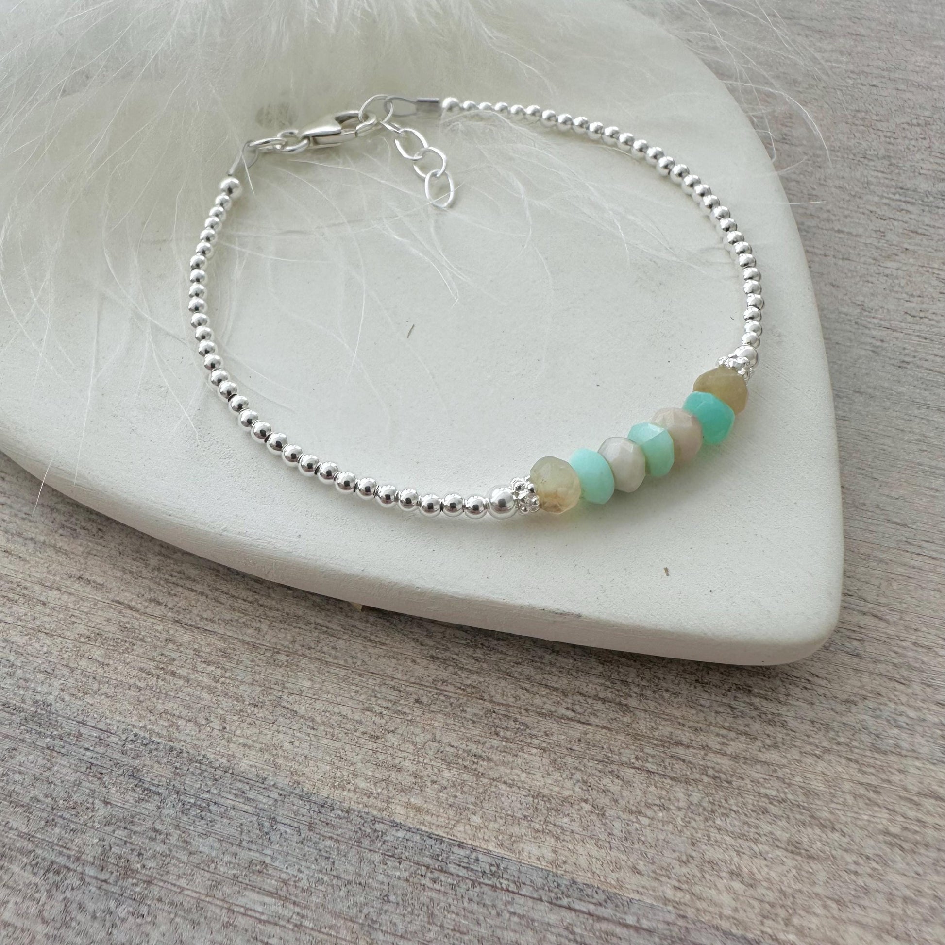 Green Opal Bracelet, October Birthstone Jewellery