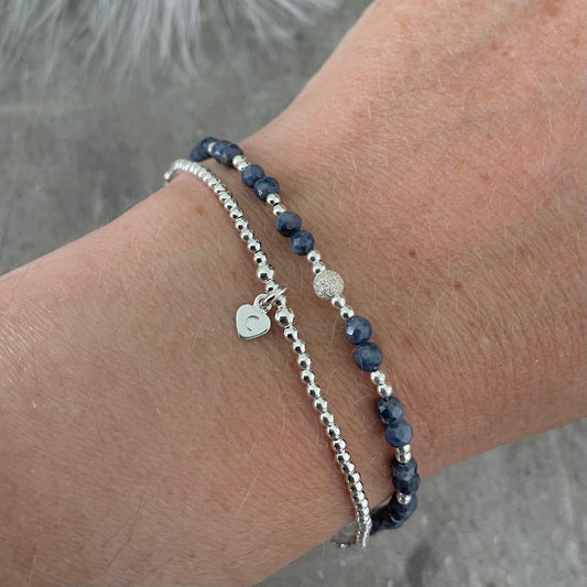 Set of Sapphire Bracelets, September Birthstone