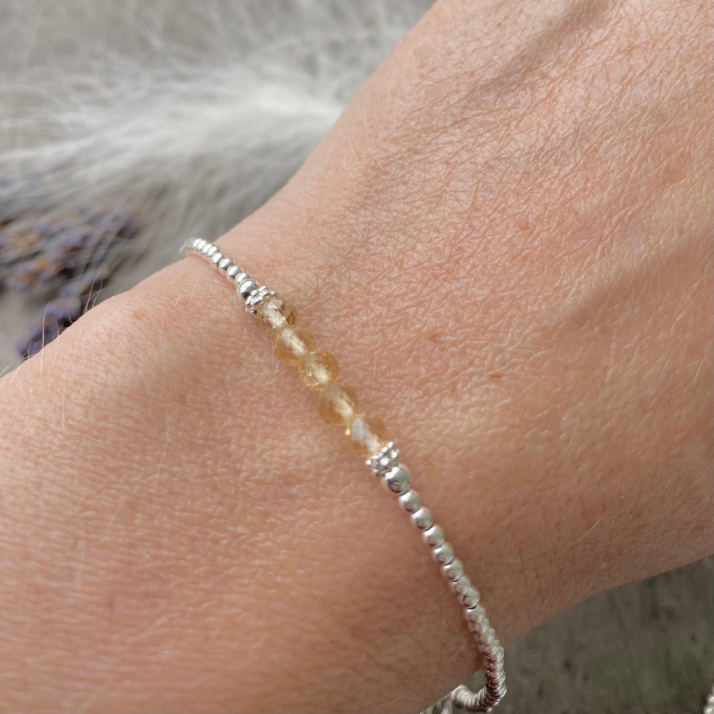 Yellow Citrine Bracelet, November Birthstone