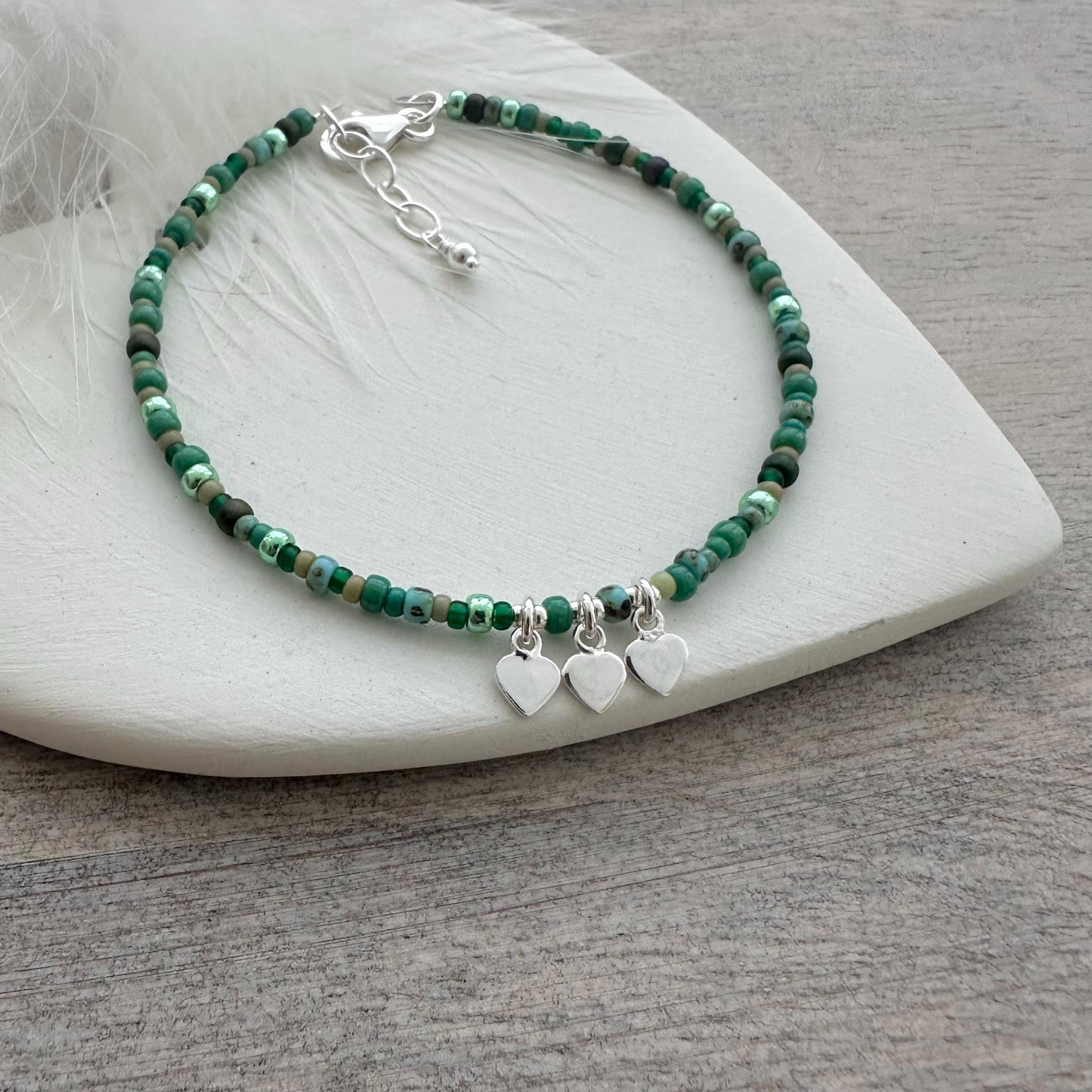 Personalised Beaded Bracelet with Family Initials, Colourful Minimalist Jewellery