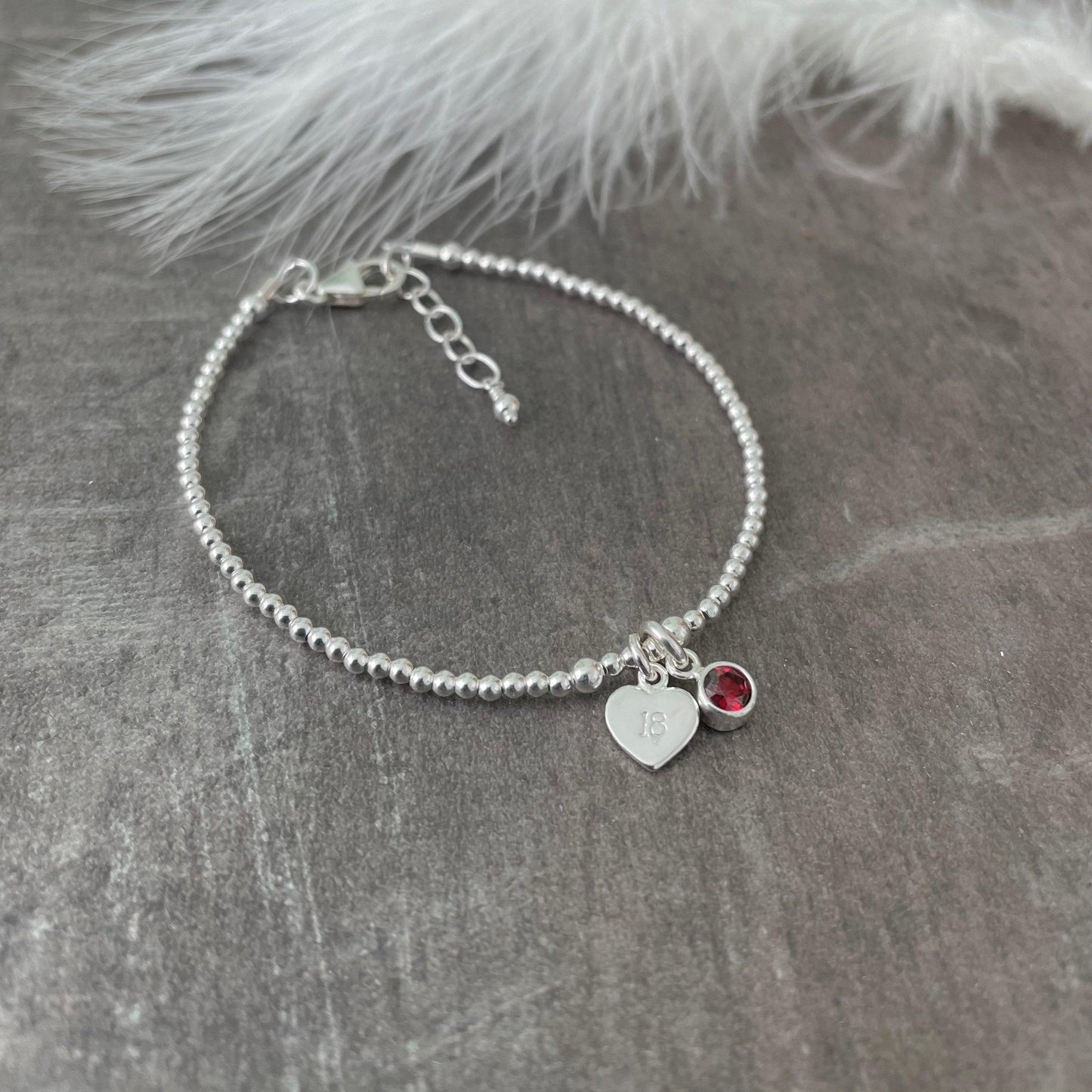 18th Birthday Milestone Gift, Dainty Bracelet with Cubic Zirconia Birthstone