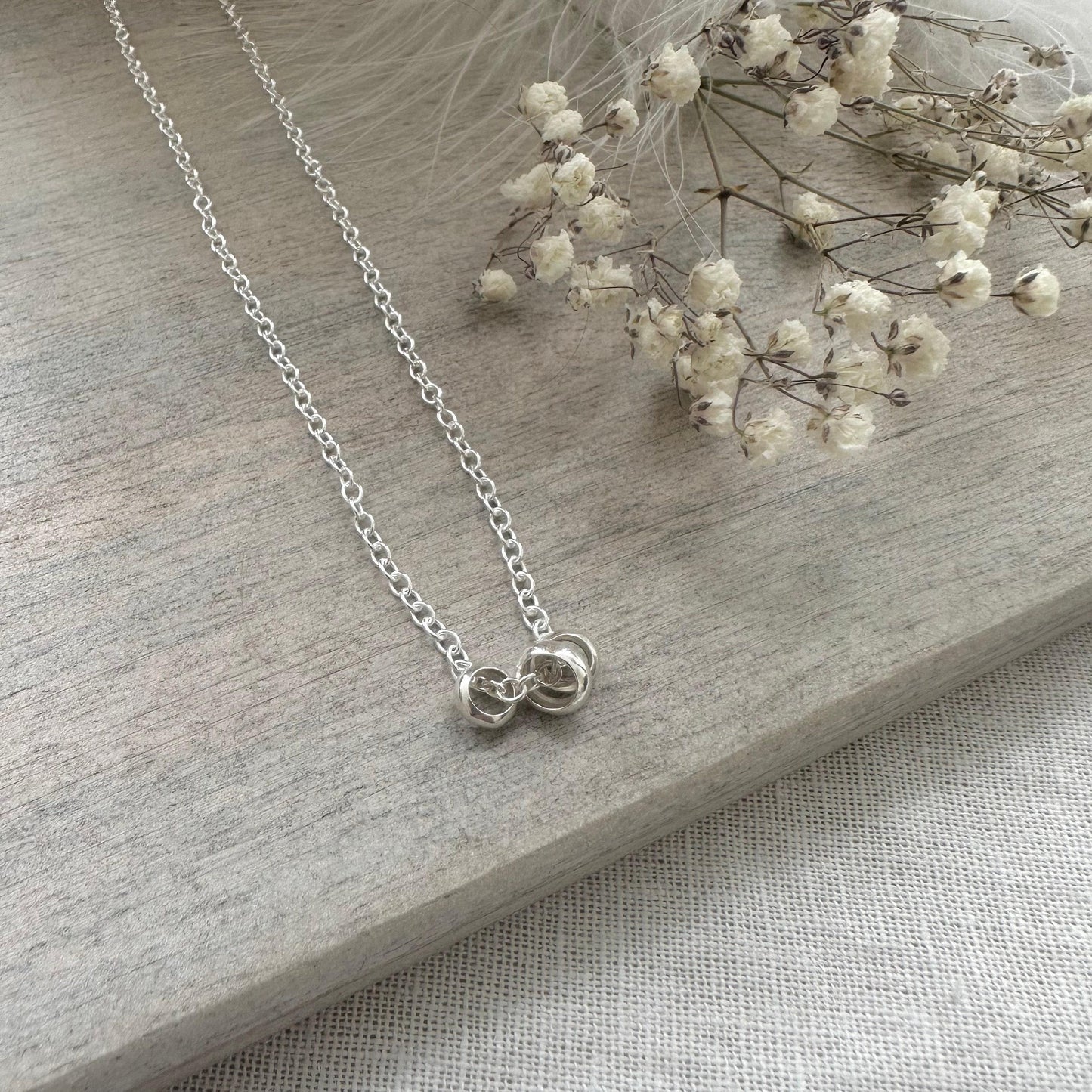 30th Birthday Gift 3 Beads 3 Decades Necklace, Jewellery Gift for Her 30th in Sterling Silver