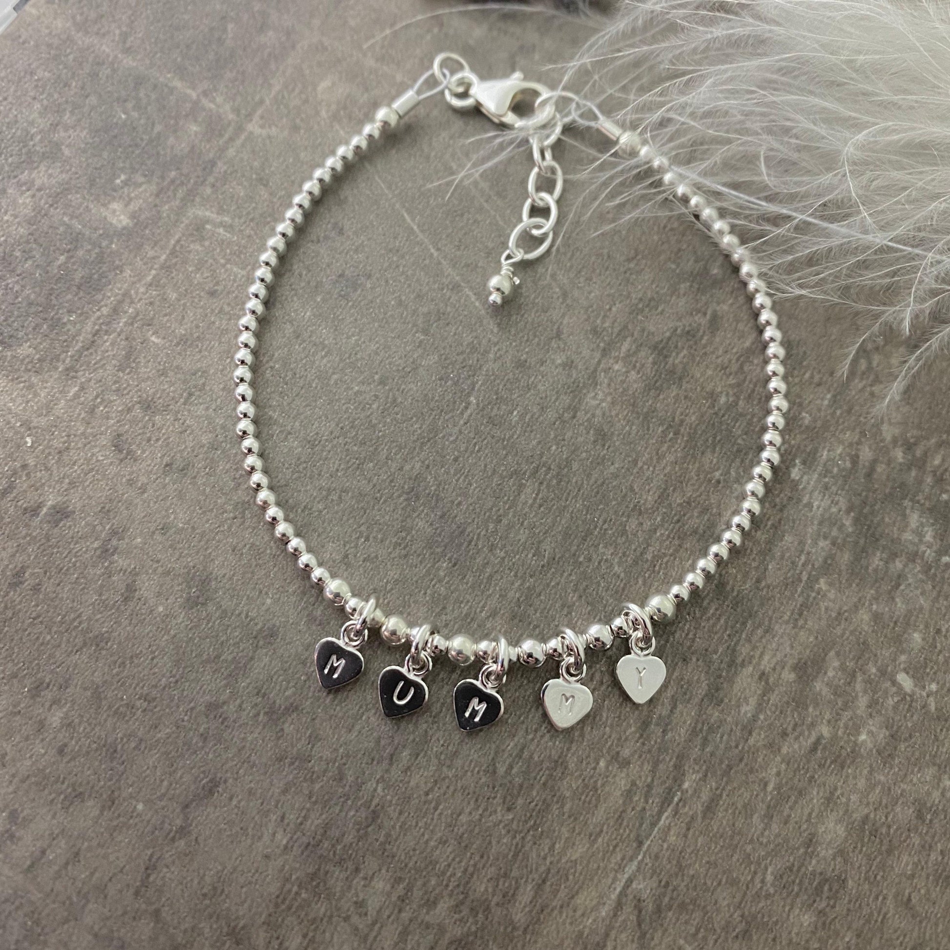 Dainty Mummy Charm Bracelet, Mothers Day Gift