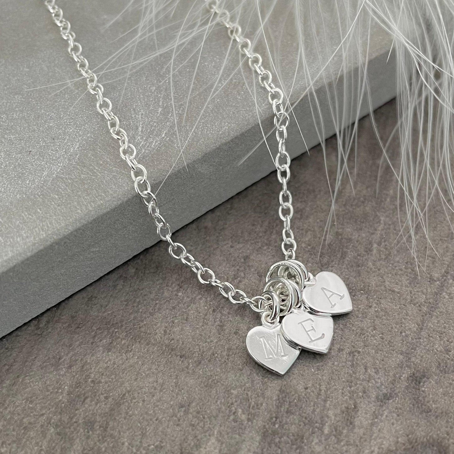 Dainty Personalised Initial Necklace in Sterling Silver