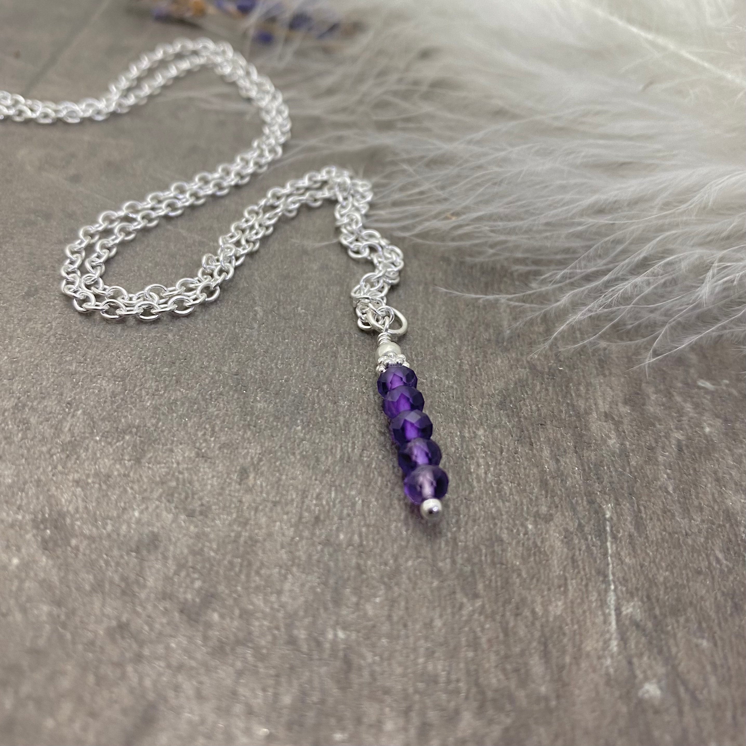 Dainty on sale amethyst necklace