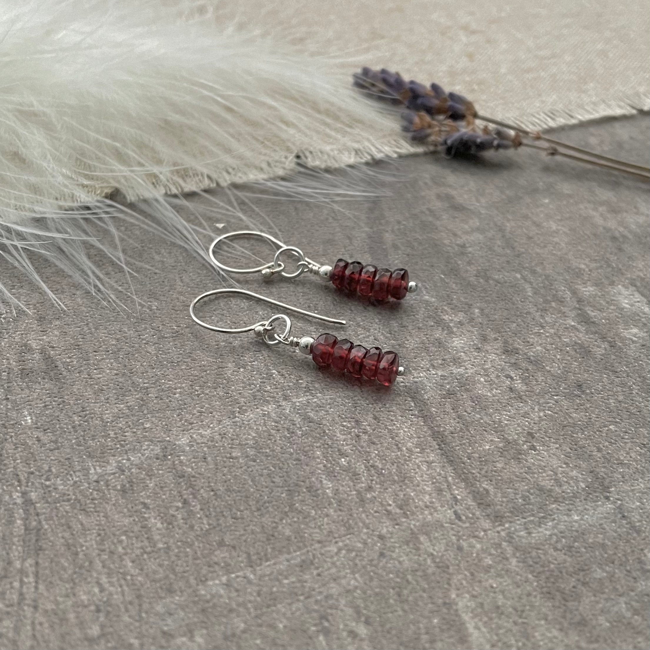 Garnet Birthstone Studs – San Antonio Jewelry