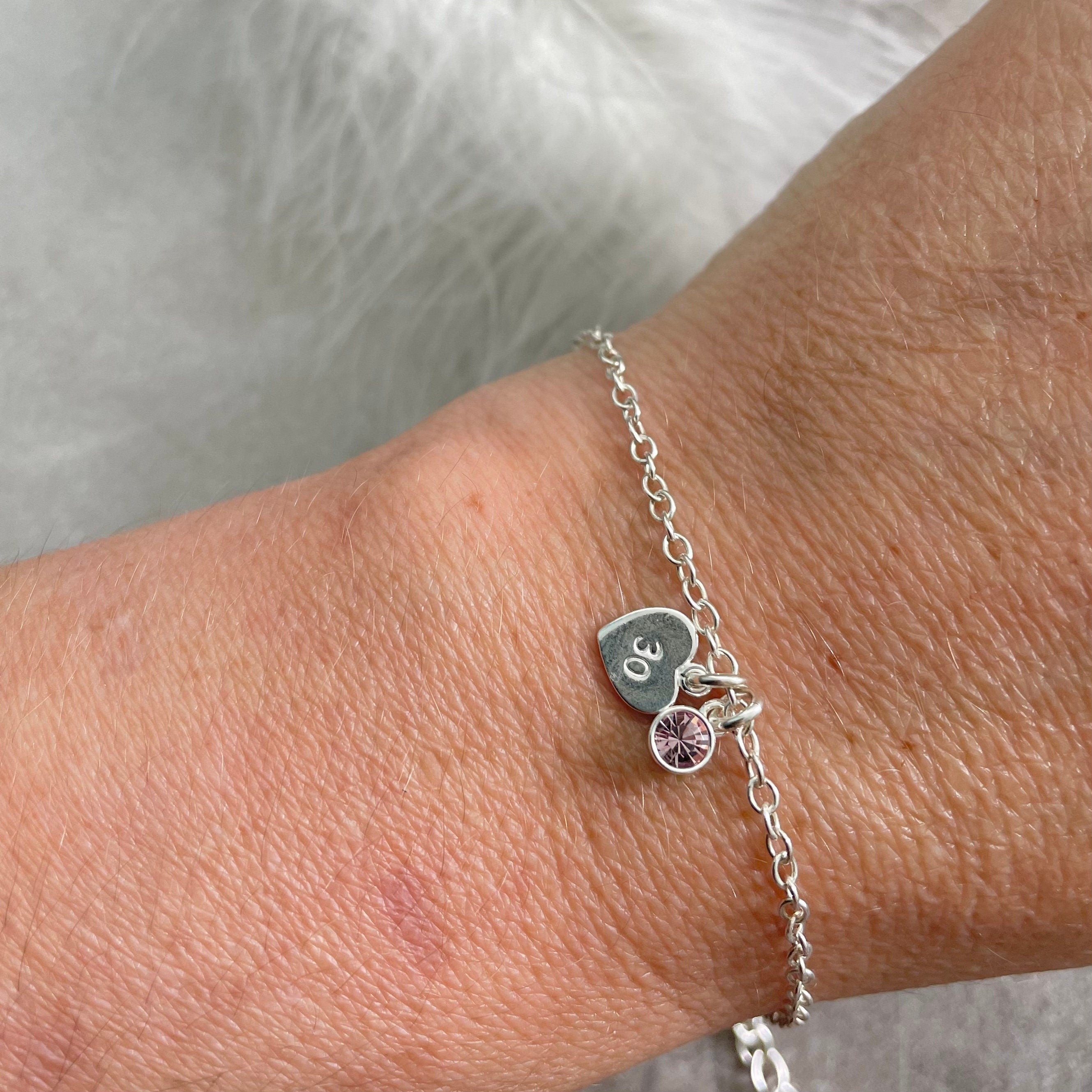 Dainty silver store chain bracelet