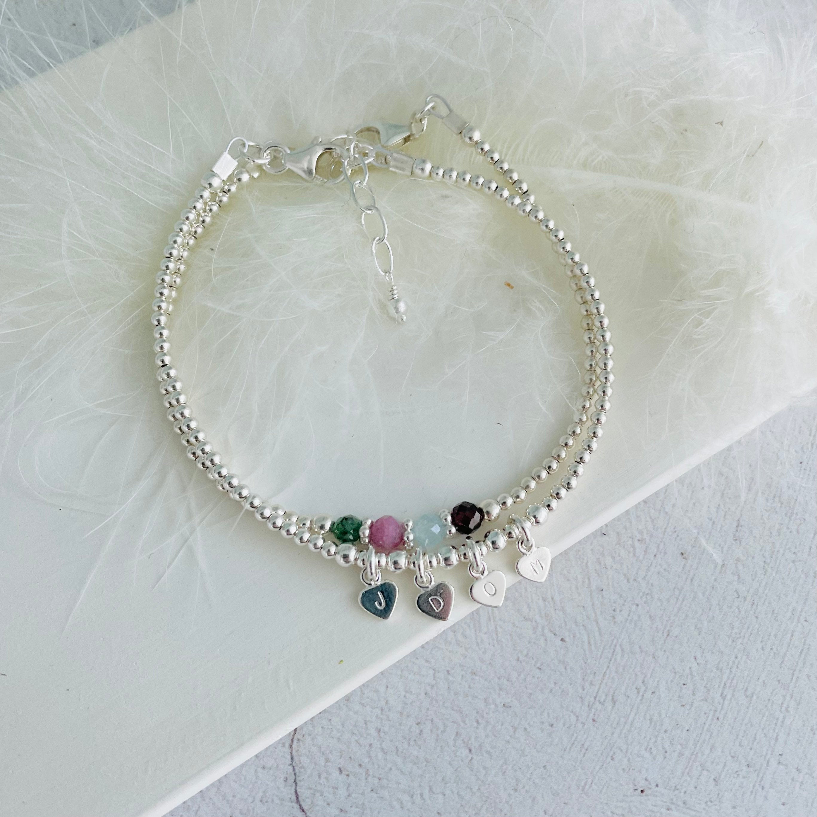 Personalised mothers day store bracelet