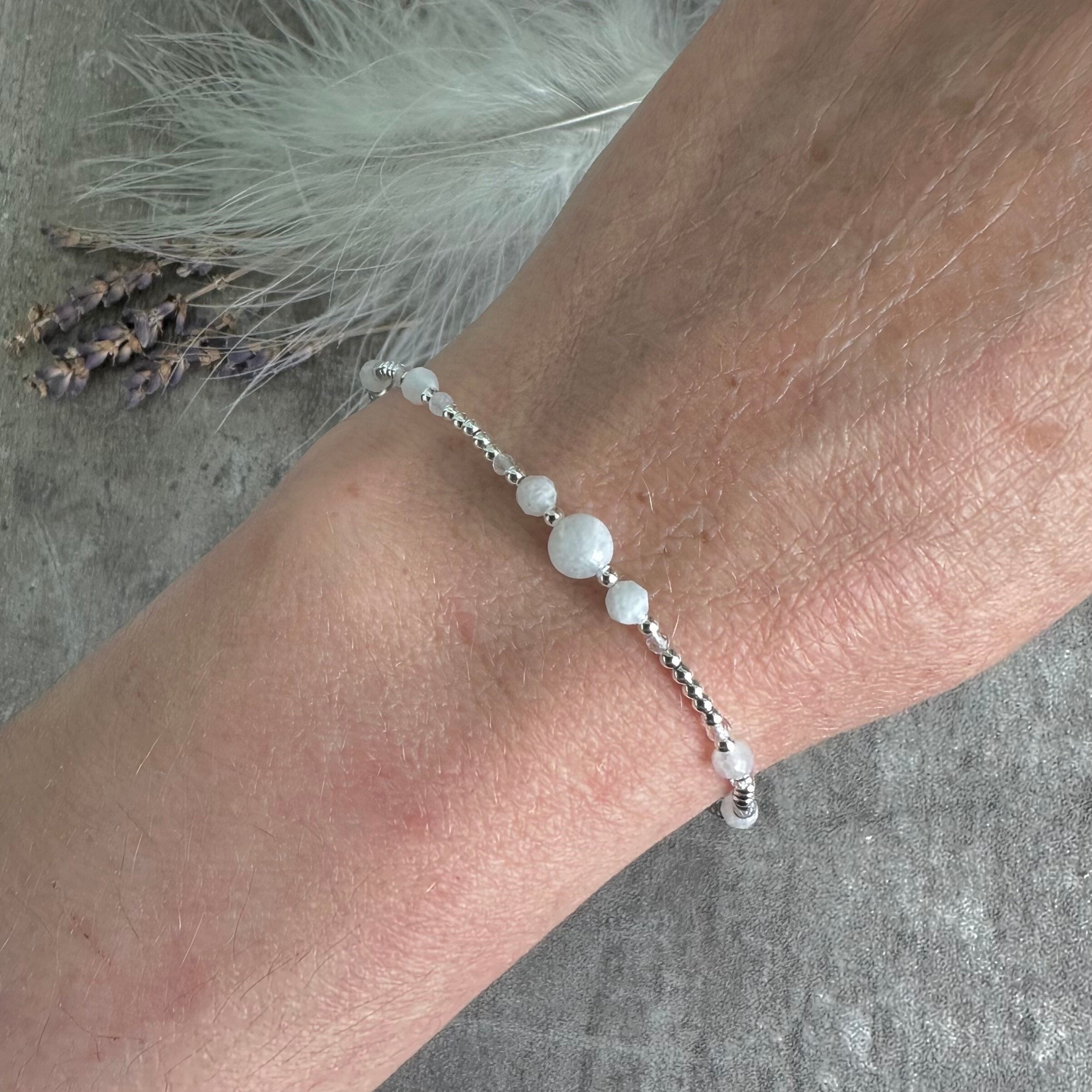 Sterling silver 2025 moonstone bracelet