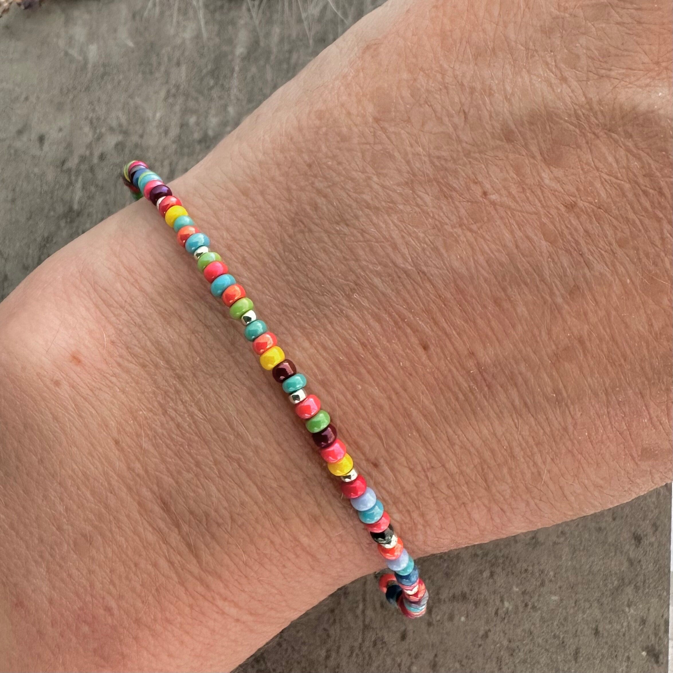 Beaded rainbow clearance bracelet