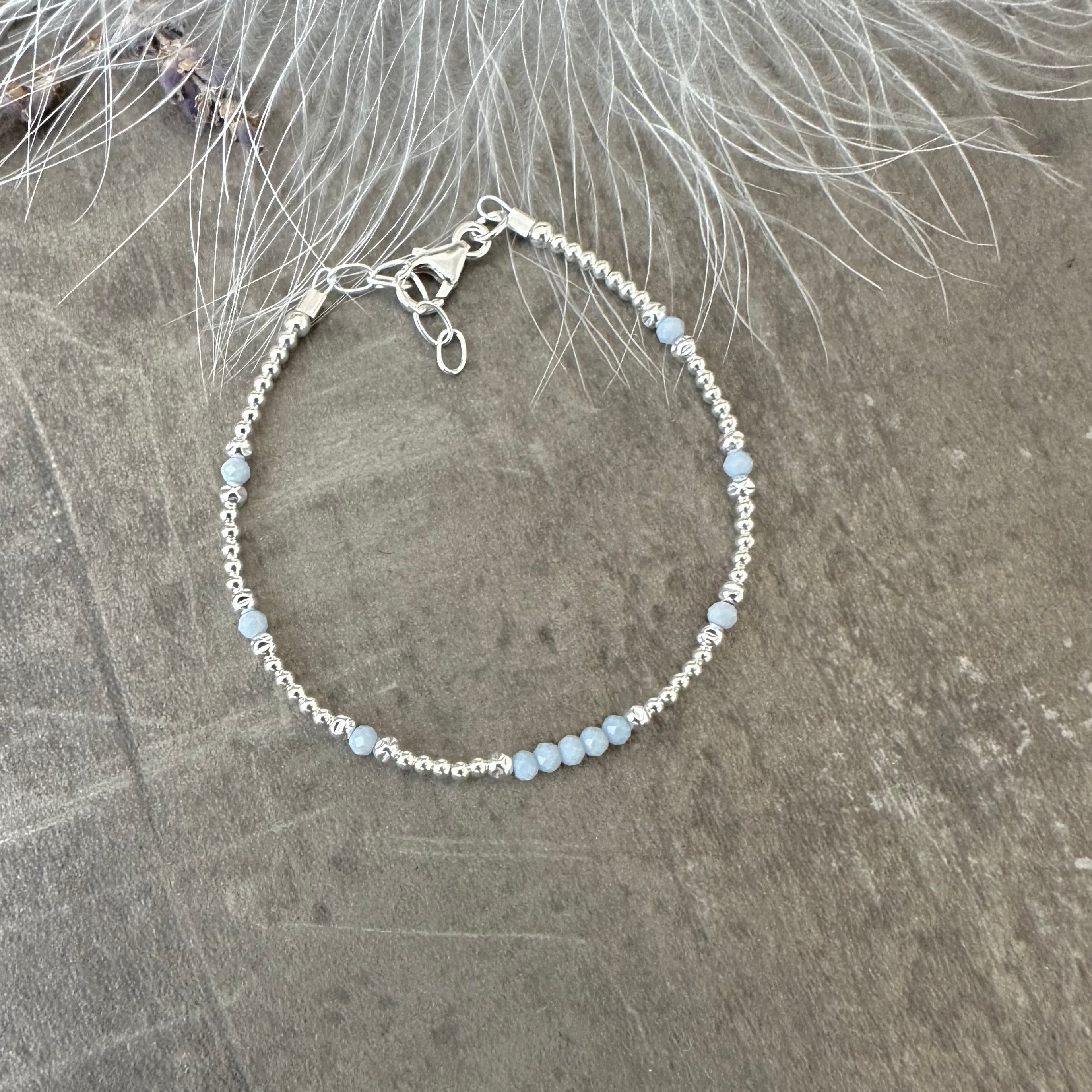 Blue opal deals bracelet silver